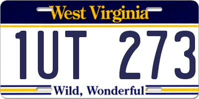 WV license plate 1UT273