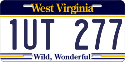 WV license plate 1UT277