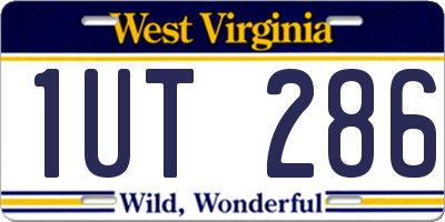 WV license plate 1UT286