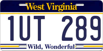 WV license plate 1UT289