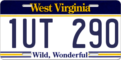 WV license plate 1UT290