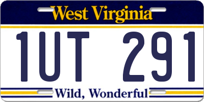 WV license plate 1UT291