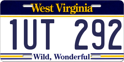WV license plate 1UT292