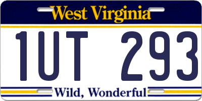 WV license plate 1UT293
