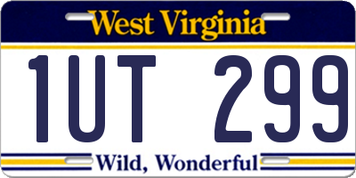 WV license plate 1UT299
