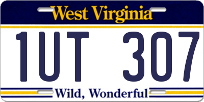 WV license plate 1UT307