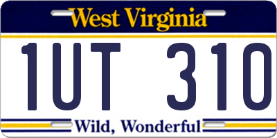 WV license plate 1UT310