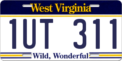 WV license plate 1UT311