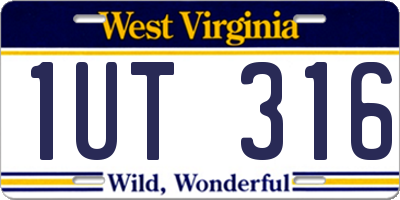 WV license plate 1UT316