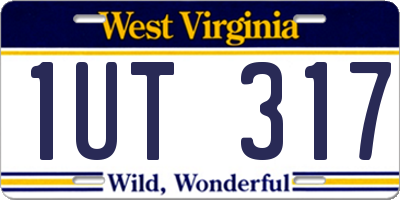 WV license plate 1UT317