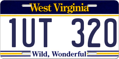 WV license plate 1UT320