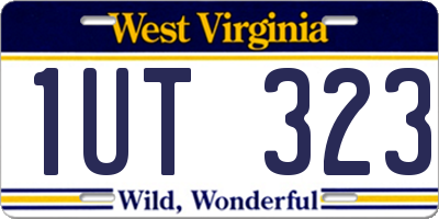 WV license plate 1UT323