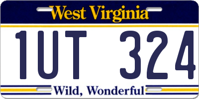 WV license plate 1UT324