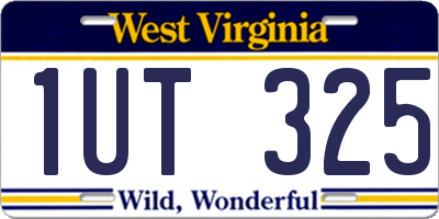 WV license plate 1UT325
