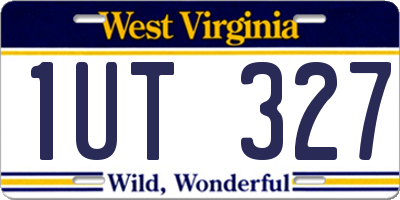 WV license plate 1UT327