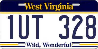 WV license plate 1UT328