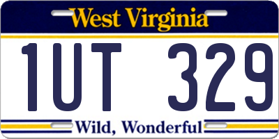 WV license plate 1UT329