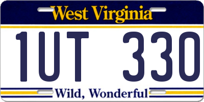 WV license plate 1UT330