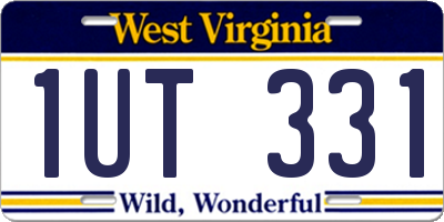 WV license plate 1UT331