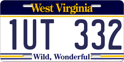 WV license plate 1UT332