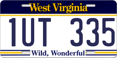 WV license plate 1UT335