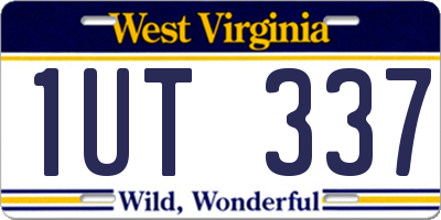WV license plate 1UT337