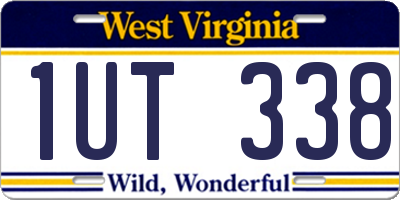 WV license plate 1UT338