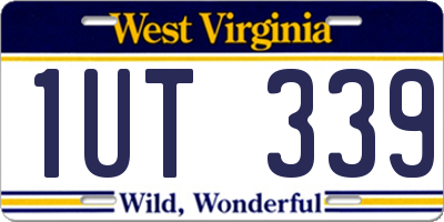 WV license plate 1UT339