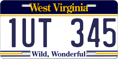WV license plate 1UT345