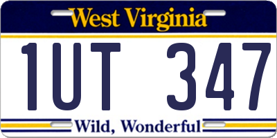 WV license plate 1UT347