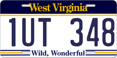 WV license plate 1UT348