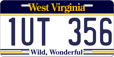 WV license plate 1UT356