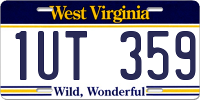 WV license plate 1UT359