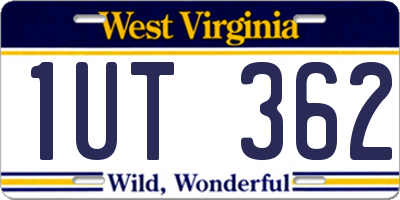 WV license plate 1UT362