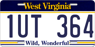 WV license plate 1UT364