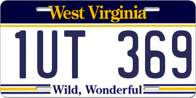 WV license plate 1UT369