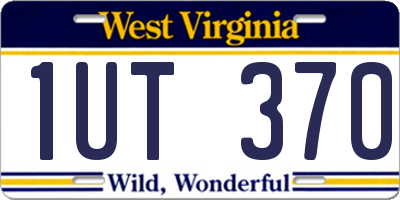 WV license plate 1UT370