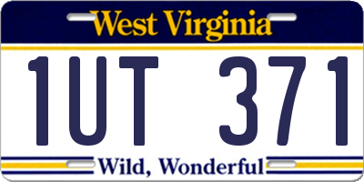 WV license plate 1UT371