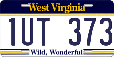 WV license plate 1UT373