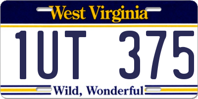 WV license plate 1UT375