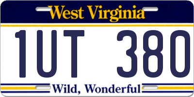 WV license plate 1UT380