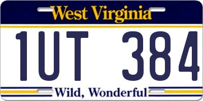 WV license plate 1UT384