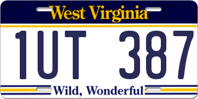 WV license plate 1UT387