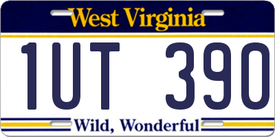 WV license plate 1UT390