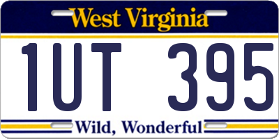 WV license plate 1UT395