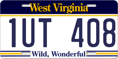 WV license plate 1UT408