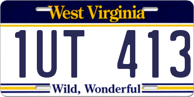 WV license plate 1UT413