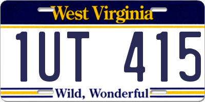 WV license plate 1UT415