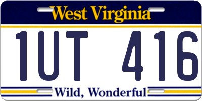 WV license plate 1UT416