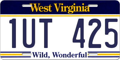 WV license plate 1UT425
